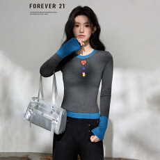 批发人棉270克撞色假两件<b class='q'>长袖</b><b class='q'>T</b><b class='q'>恤</b>女秋冬新款修身显瘦内搭打底衫上衣