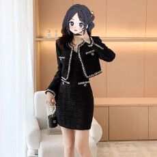 批发整套有内里欧韩时尚名媛外套<b class='q'>连衣裙</b>高级感小洋装欧韩<b class='q'>两件套</b>