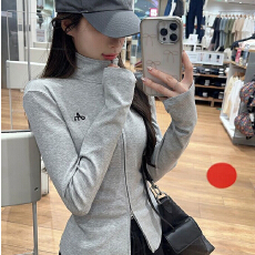 批发300克棉罗口立领刺绣双拉链长袖卫衣韩系修身显瘦设计感小众外套