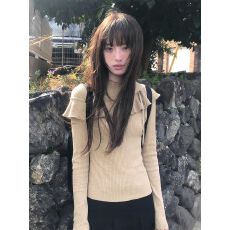 批发慕斯羊绒欧韩时尚设计假两件<b class='q'>长袖</b><b class='q'>T</b><b class='q'>恤</b>氛围感修身上衣女