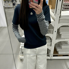 批发欧韩21支纯棉精梳紧密<b class='q'>长袖</b>拼接假两件上衣T恤女装