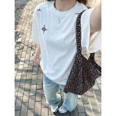 批发260克·不透有质感刺绣+内里铺布高质量欧韩<b class='q'>时尚</b>设计新款短袖上衣