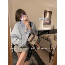 批发欧韩盐系休闲抽绳防晒外套女春季2026新款宽松<b class='q'>中长款</b>连帽运动上衣