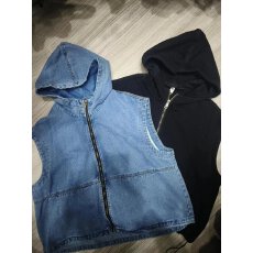 实拍牛仔马甲