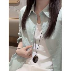 批发春夏季纯棉薄荷绿<b class='q'>衬衫</b>穿搭2026新款女薄款长袖<b class='q'>衬衣</b>外套防晒上衣