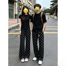 潮流喇叭裤子春秋款新款复古显瘦休闲百搭卫裤美式微喇运动直筒裤