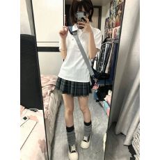 批发【原版1:1 品优款】韩系复古白色提花肌理感短袖翻领<b class='q'>衬衫</b>女