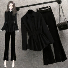 批发<b class='q'>大码</b><b class='q'>女装</b>2026春秋季胖妹妹荷叶边时尚气质遮肚显瘦收腰衬衫上衣潮