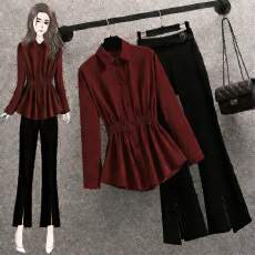 批发<b class='q'>大码</b><b class='q'>女装</b>2026春秋季胖妹妹荷叶边时尚气质遮肚显瘦收腰衬衫上衣潮