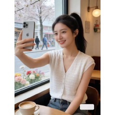 批发法式娃娃领毛针织衫女夏2026新款木耳边小众甜美减龄冰丝开衫上衣