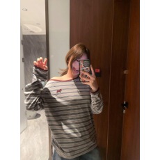 批发韩系<b class='q'>时尚</b>休闲慵懒风条纹防晒罩衫女薄款夏季新款宽松百搭长袖上衣