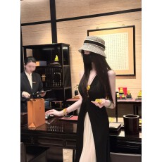 批发【雅乔定制】紫标航海裙 高级感<b class='q'>黑白</b>撞色两件套<b class='q'>连衣裙</b>