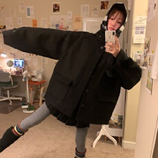 批发已出货 <b class='q'>韩国</b>秋冬复古气质高领保暖单排扣口袋小个子毛呢大衣外套