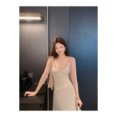批发超美假两件蕾丝拼接吊带裙叠穿长款A字<b class='q'>连衣裙</b>女<b class='q'>夏</b>季修身披肩套装