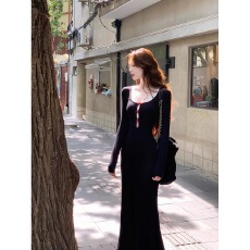 批发芭蕾奶酥法式纯欲针织高级感背心套装加绒连衣裙