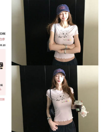 sk1ms 부활절 t 신선함 밝은 봄 여름 색상 순수한 욕망 느긋한 어린 양 프린트 하트 어두운 꽃 레이스 티셔츠
