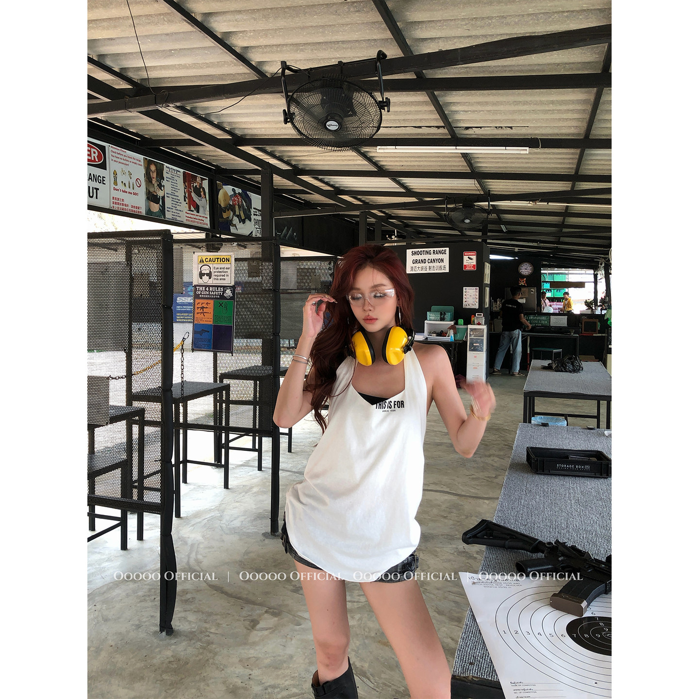 불즈 아이 핫걸 코드 아메리칸 백리스 미니멀리즘 다용도 핫걸 행침 목 조끼 여성