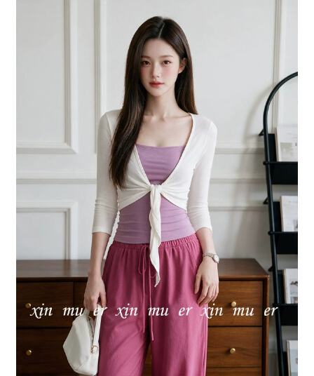 사람들 면 인사이드 가져 가라. 슬립 있음 가슴 패드 인사이드 가져 가라. 슬립 화이트 티셔츠 여성 가을 품격 맨위 투피스 세트