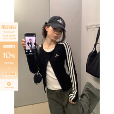批发人棉黑色假两件长袖t恤女秋季修身短款百搭内搭打底衫上衣