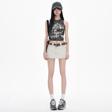 批发美式沙白色牛仔短裙女2026新款夏季低腰a字<b class='q'>半身裙</b>防走光包臀裙裤