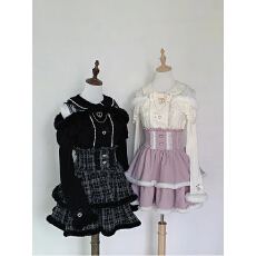 批发秋冬珍珠蕾丝蝴蝶结毛绒洛丽塔可爱萌lolita针织长袖半身裙<b class='q'>套装</b>