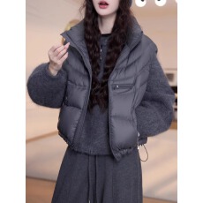 批发冬季加绒加厚保暖马甲棉服女2025新款小个子时髦洋气减龄休闲外套