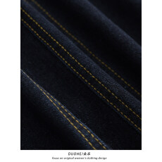 批发朵禾美式复古牛仔外套女春秋新款气质高级感休闲宽松夹克短款上衣