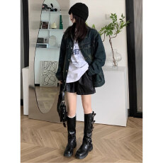 批发今年爆款水洗复古美式牛仔外套女高街潮牌宽松宽松<b class='q'>百搭</b>显瘦上衣