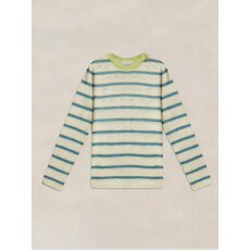 批发韩系撞色条纹长袖T恤<b class='q'>女士</b>春季新款时尚减龄<b class='q'>小衫</b>洋气休闲百搭上衣