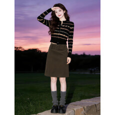 批发韩版气质辣妹撞色提花针织<b class='q'>开衫</b><b class='q'>女</b>2026春季新款休闲减龄费尔岛毛衣