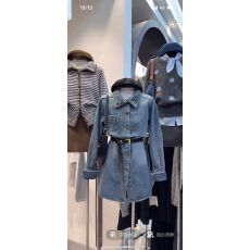 批发水洗蓝加绒牛仔衬衫女外套秋<b class='q'>冬</b>外穿加厚配腰带衬衣