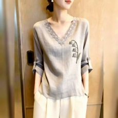批发2026年夏季新款超火减龄绝美女装上衣今年漂亮独特超好看单穿小衫