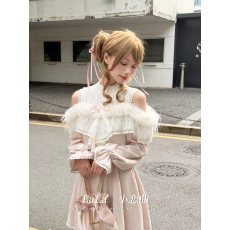 批发啦啦酱 小恋曲 原创设计奈奈风清楚系甜美<b class='q'>露肩</b>两穿长袖针织<b class='q'>连衣裙</b>