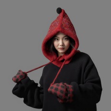 批发秋冬季巴拉克拉法针织帽子女士大头围韩版显脸小时尚百搭保暖