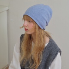 批发100%澳洲羊毛细针纯色无缝毛线帽女通用秋冬季针织冷帽堆堆帽