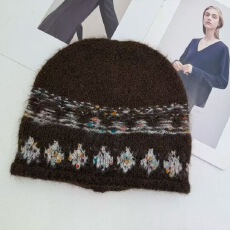 批发初<b class='q'>冬</b>老花线盆帽针织帽手工包头文艺显脸小针织帽新款2025潮流