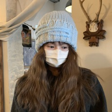 批发GREENHOUSES韩系设计感针织帽子女秋<b class='q'>冬</b>情侣保暖护耳毛线帽堆堆帽