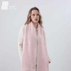 批发绣标韩系围巾针织保暖围脖可爱手工感25新款