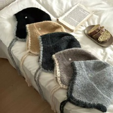 韩版秋冬羊毛混纺护耳针织帽休闲毛线帽保暖飞行员帽子包头雷锋帽