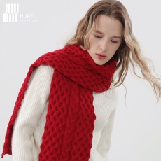 趣味围巾高级感百搭羊毛混纺肌理保暖同款氛围感围脖