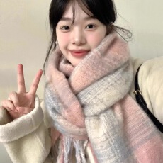 美拉德格子围巾秋冬季2025新款披肩韩系高级氛围感加厚情侣围脖