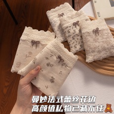 批发中腰纯棉女士<b class='q'>内裤</b>10A抑菌全棉裆日系少女性感短裤舒适无痕<b class='q'>三角</b>裤