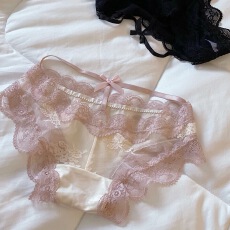 批发蕾丝性感<b class='q'>内裤</b>女士法式缎面纯欲镂空纯棉裆透气网纱少女低腰<b class='q'>三角</b>裤