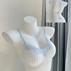 批发果冻无痕蕾丝边内衣女大胸显小胸聚拢夏季薄款无钢圈舒适透气<b class='q'>文胸</b>