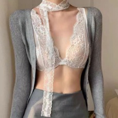 网红蕾丝内搭叠穿内衣可外露法式性感小胸聚拢纯欲风软钢圈文胸罩