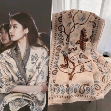 批发韩版秋冬棉麻围巾女披肩沙滩巾保暖围巾