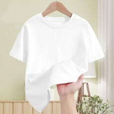 批发儿童白色短袖2025T恤新款纯色<b class='q'>男童</b>女童上衣半袖夏季<b class='q'>夏装</b>