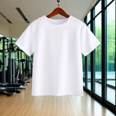 批发夏季短袖男女同款纯白色上衣圆领体恤打底