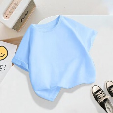 批发纯色儿童短袖彩色表演<b class='q'>服</b>新款半袖夏季女童男童幼儿园<b class='q'>班</b><b class='q'>服</b>糖果<b class='q'>T</b><b class='q'>恤</b>