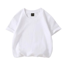 批发夏季儿童纯白色纯棉<b class='q'>T</b><b class='q'>恤</b><b class='q'>短袖</b>男童女童 亲子装小白<b class='q'>t</b><b class='q'>恤</b>纯色半袖上衣